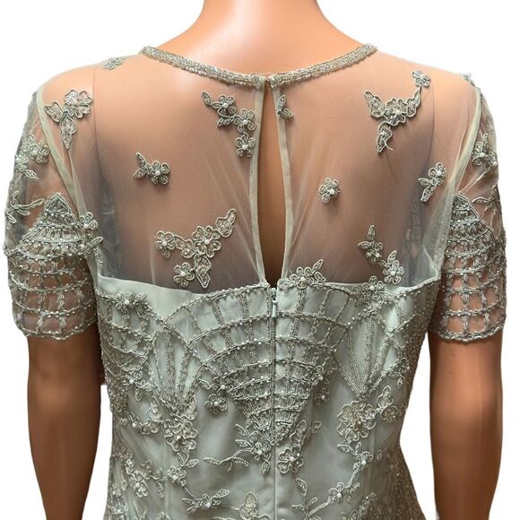 MONTAGE by Mon Cheri Sage Beaded Gown SIZE 12 - Picture 7 of 16